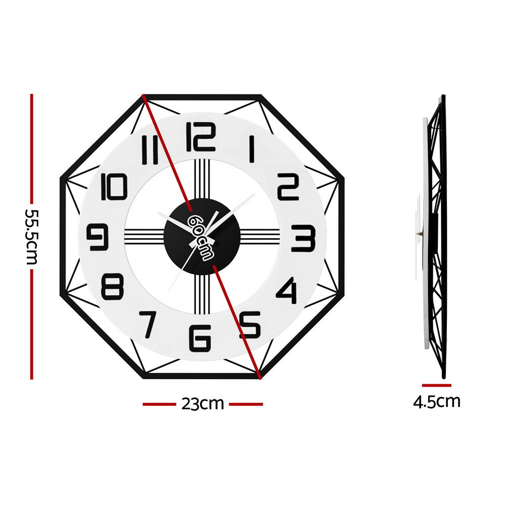 60CM Wall Clock Octagon