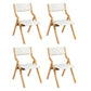 Levede 4x Dining Chairs Foldable PU Beige