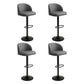 Levede 4x Bar Stool Swivel Gas Lift PU Leather Grey