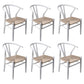 Levede 6x Dining Chairs Wooden Hans White