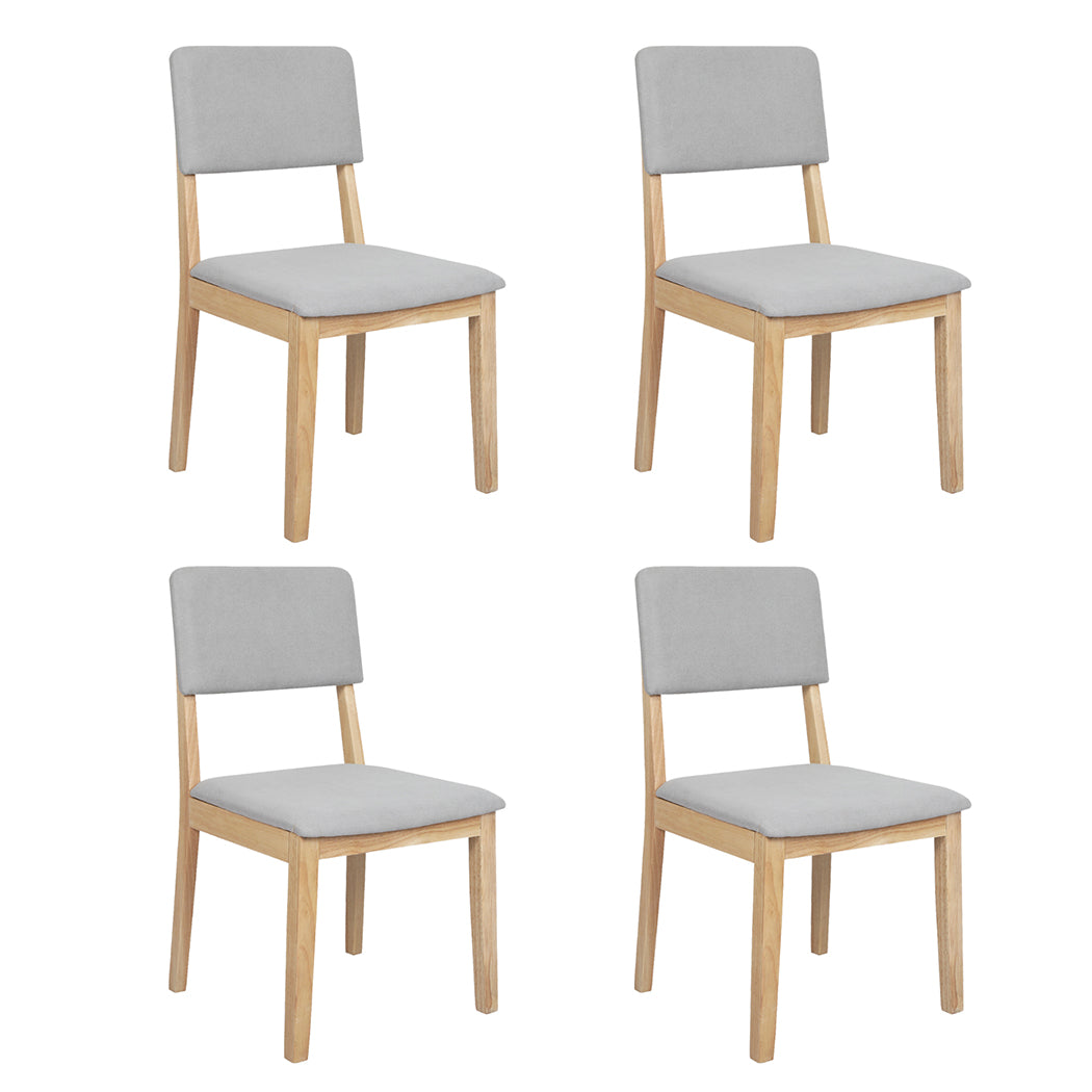 Levede Dining Chairs 4 Upholstered Kitchen Chair