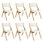 Levede 6x Dining Chairs Foldable PU Beige