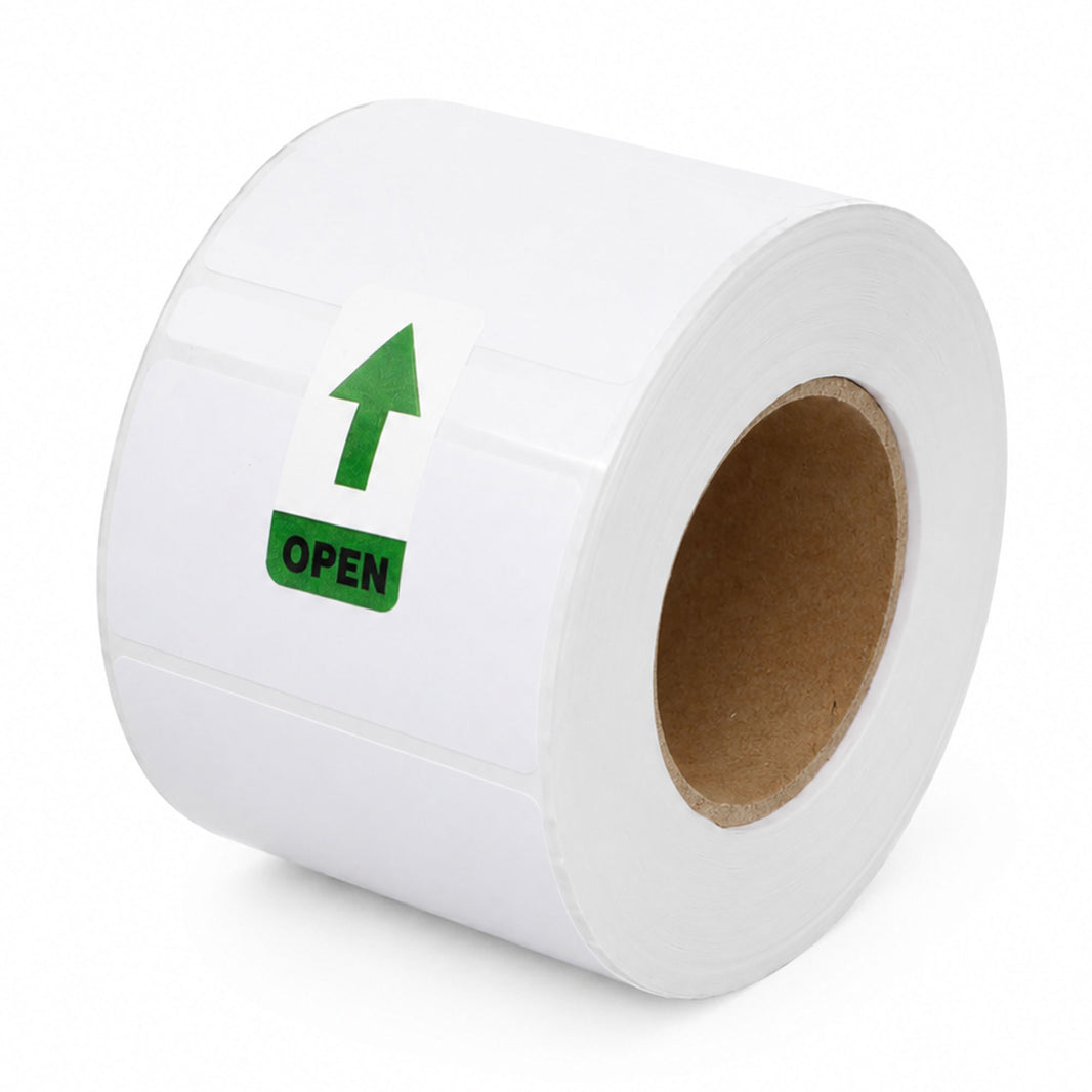 5 Roll 60mm X 40mm Perforated Direct Thermal Labels White - 1000 Labels per Roll