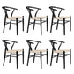 Levede 6x Dining Chairs Wooden Hans Black