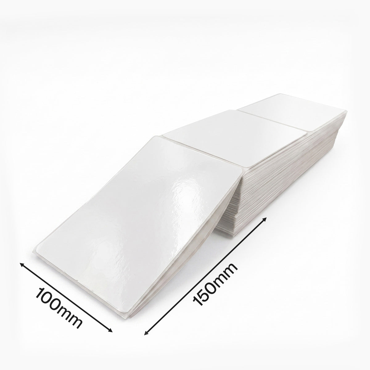 1000PCS Direct Thermal 100mmx150mm Fanfold Labels White Perforated