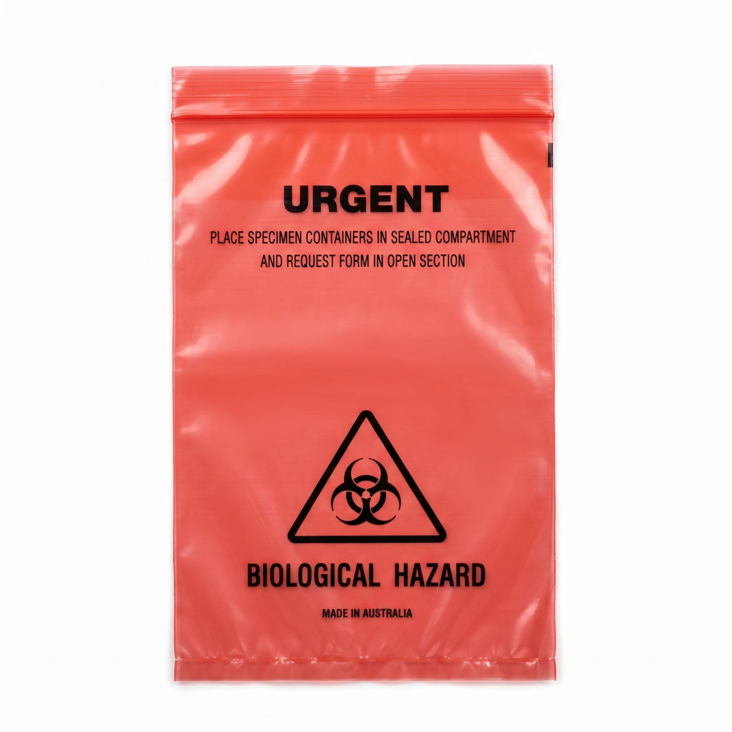 160mm x 225mm Urgent Biohazard Specimen 1000pcs