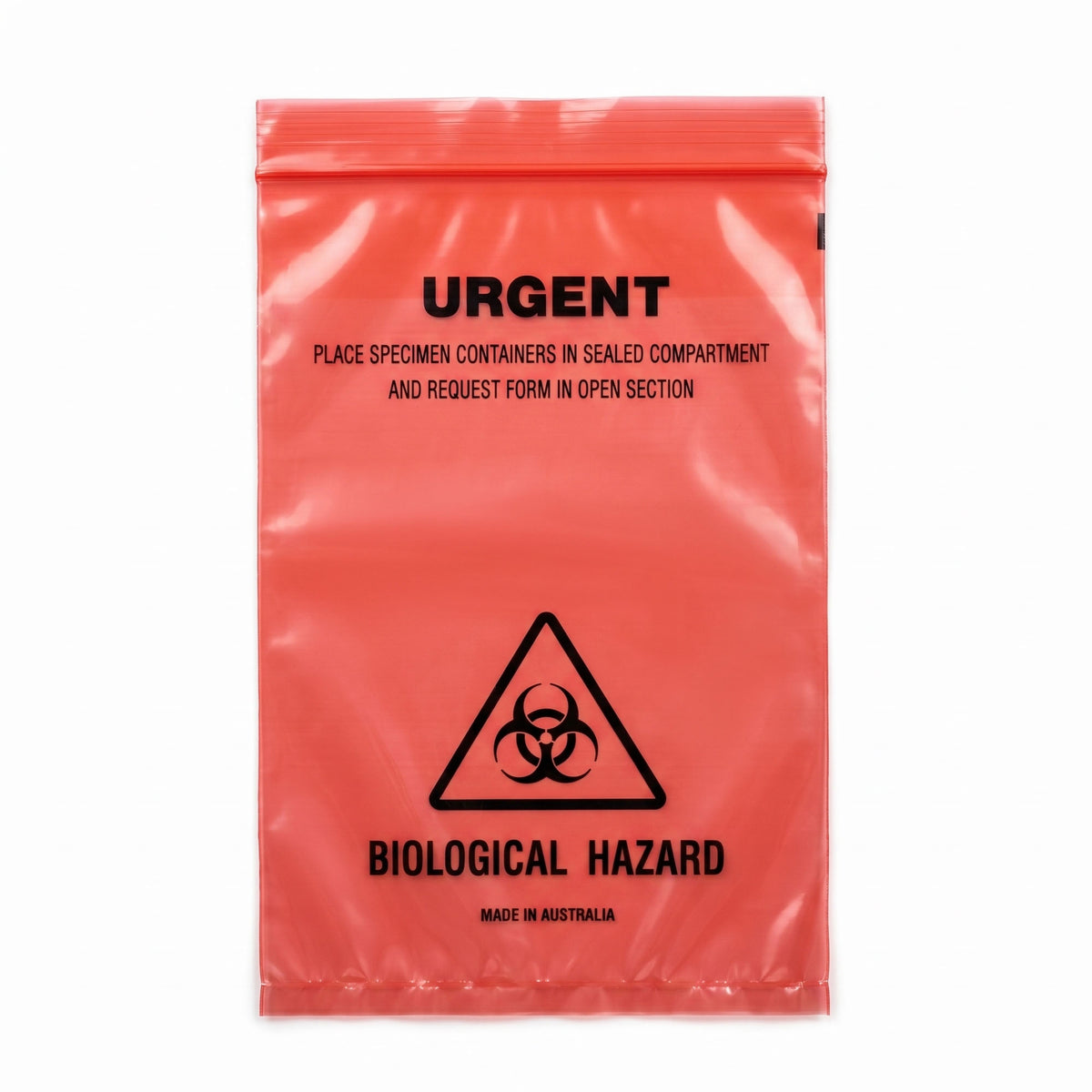 160mm x 225mm Urgent Biohazard Specimen 1000pcs