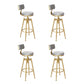 Levede 4x Swivel Bar Stools Kitchen Bar Chair Grey