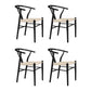 Levede 4x Dining Chairs Wooden Hans Black