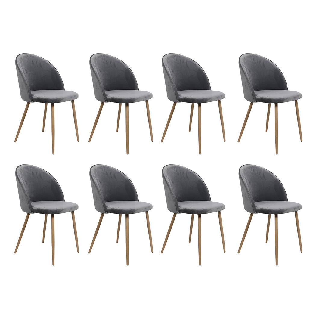 Levede 8x Dining Chairs Seat French Grey