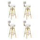 Levede 4x Bar Stools Swivel Kitchen Bar Chair White