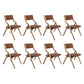 Levede 8x Dining Chairs Foldable PU Tan