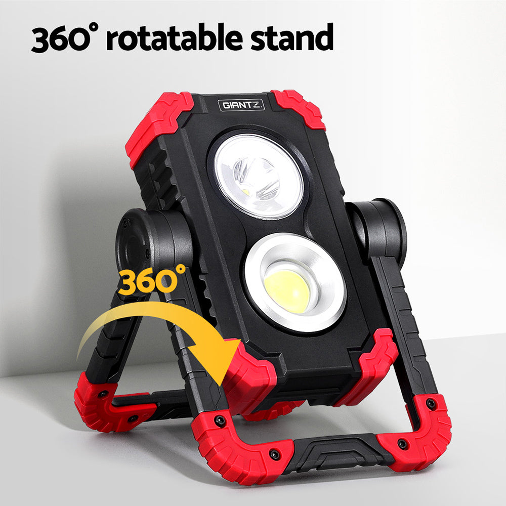 Work Light Rechargeable Torch USB Cordless LED Lamp Rotation Folding