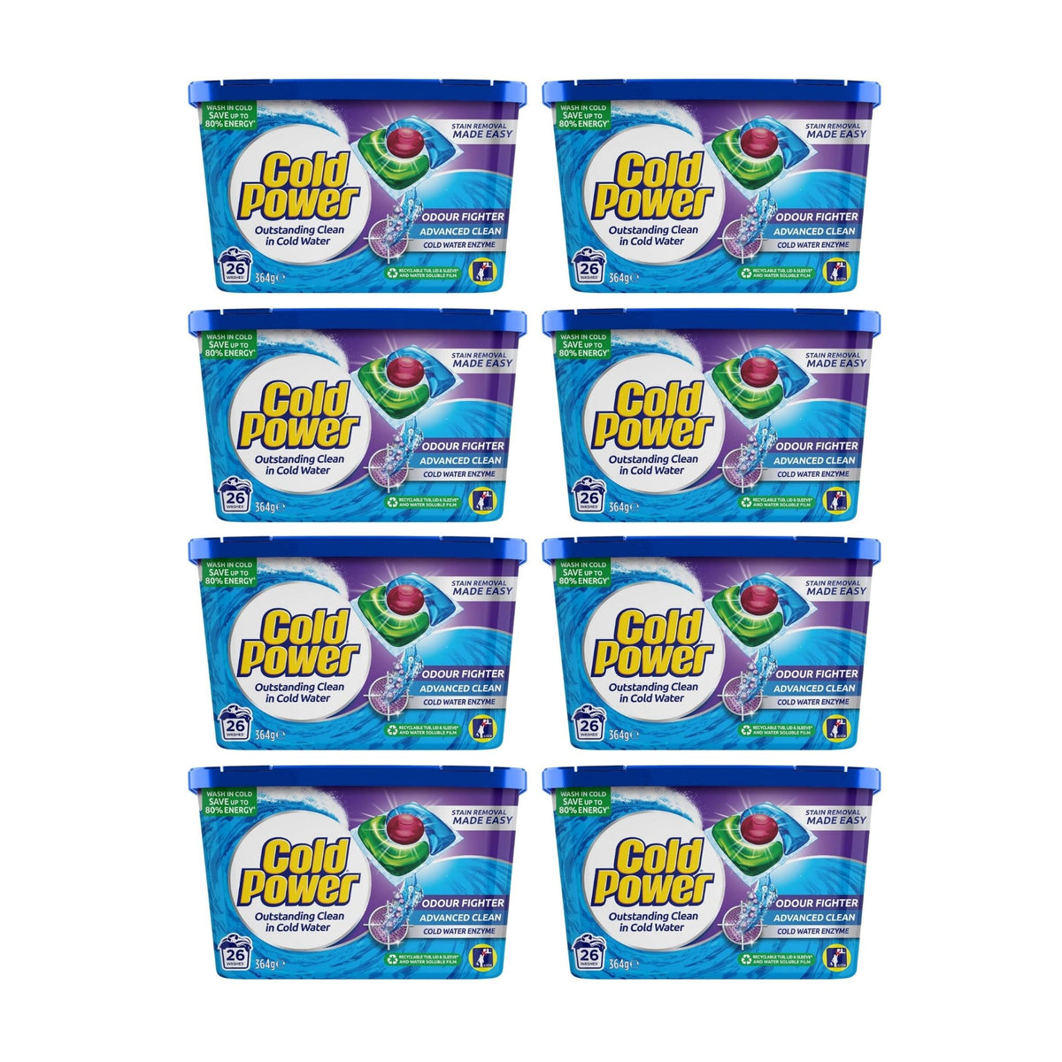 Cold Power Odour Fighter x 208 Laundry Detergent Capsules