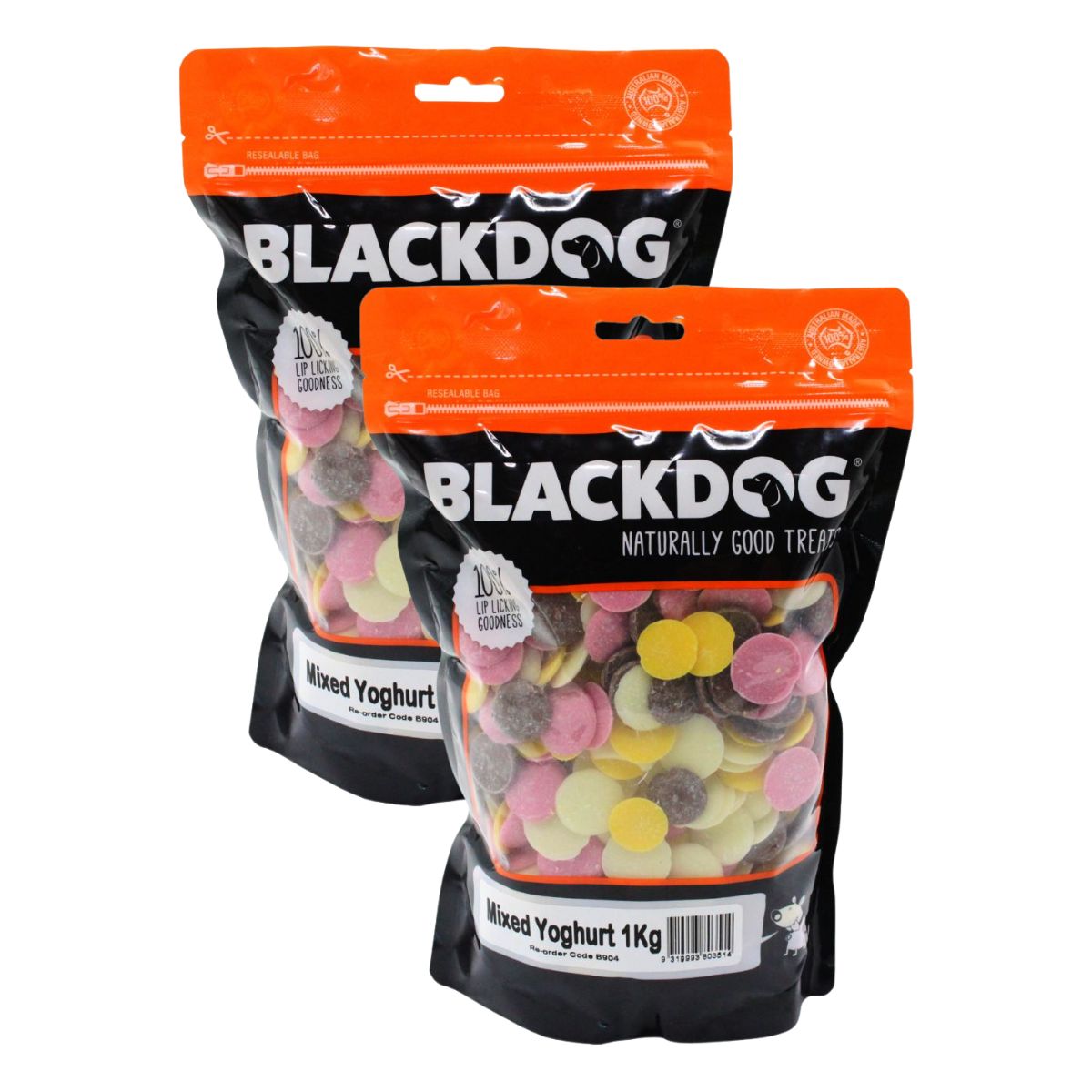 Blackdog Mixed Yoghurt Drops 1kg x 2pk