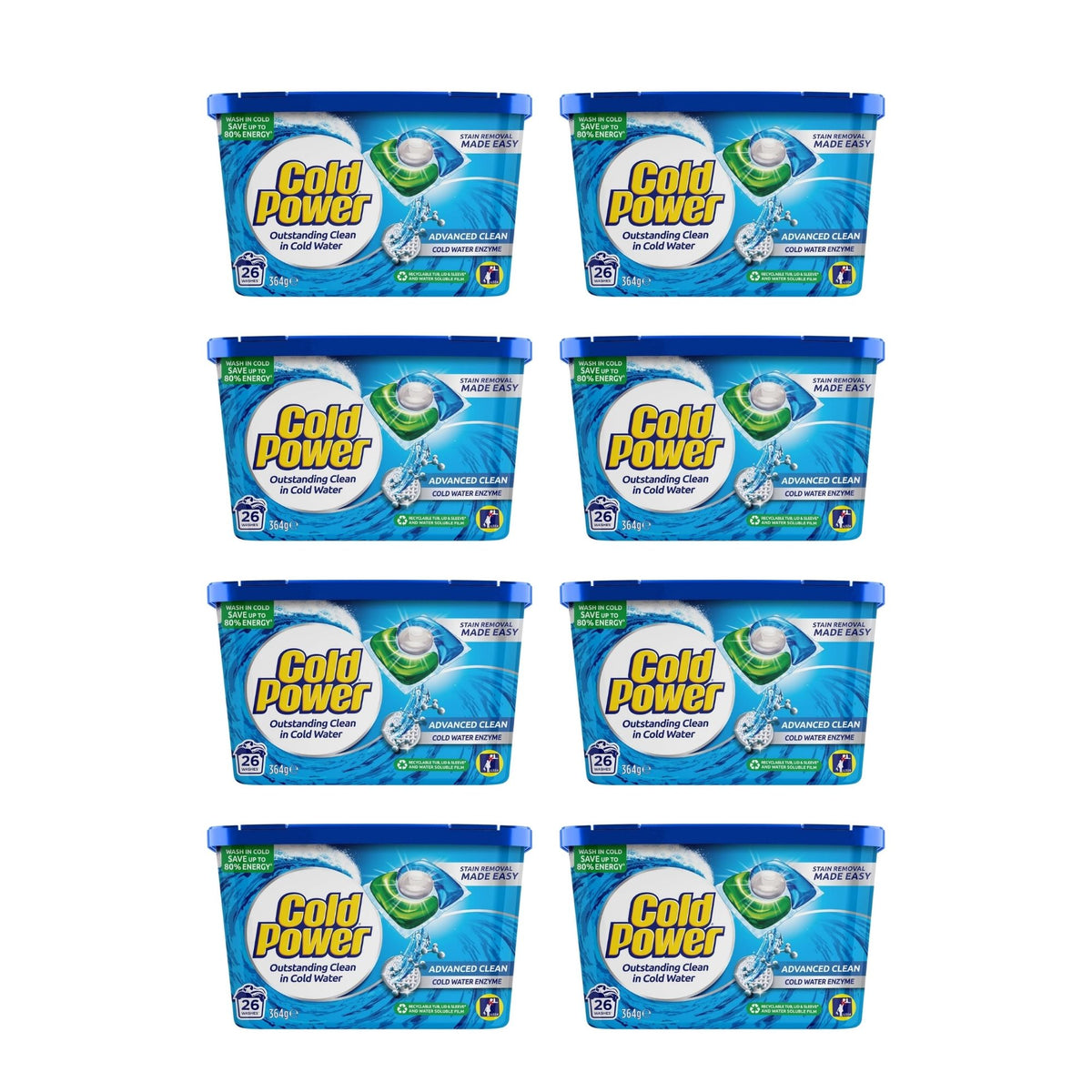 Cold Power Advanced Clean x 208 Laundry Detergent Capsules