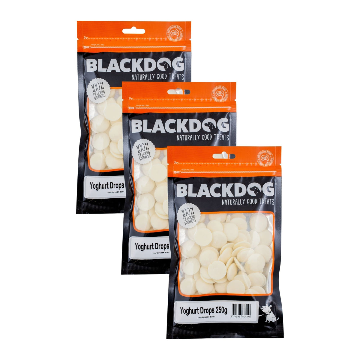 Blackdog Yoghurt Drops 250g x 3pk