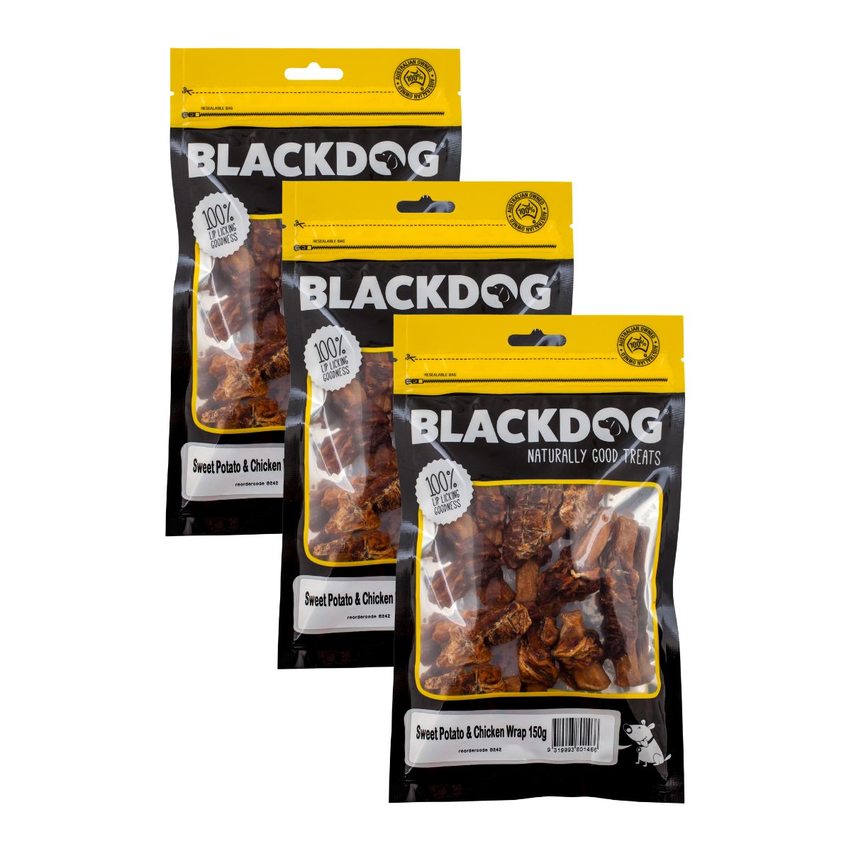 Blackdog Sweet Potato & Chicken 150g x 3pk