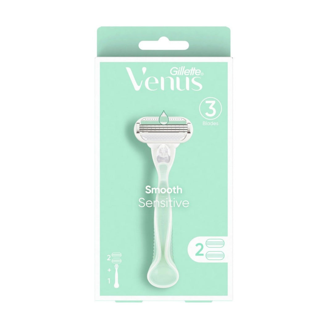 Gillette Venus Smooth Sensitive Handle & 2 Cartridges