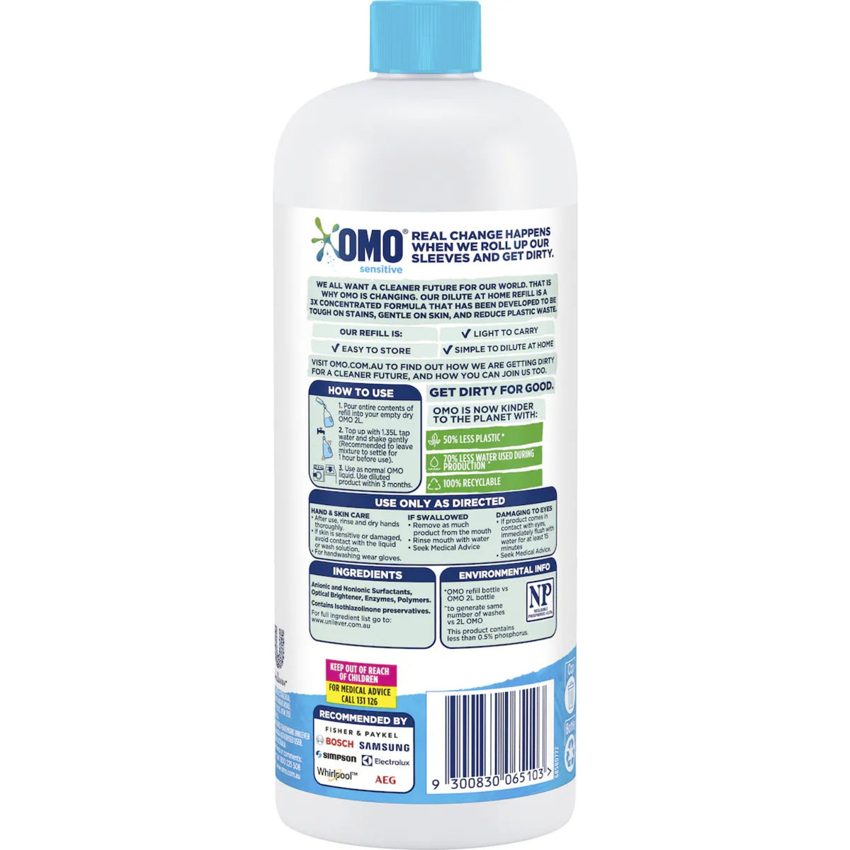 OMO Sensitive Laundry Liquid 665mL
