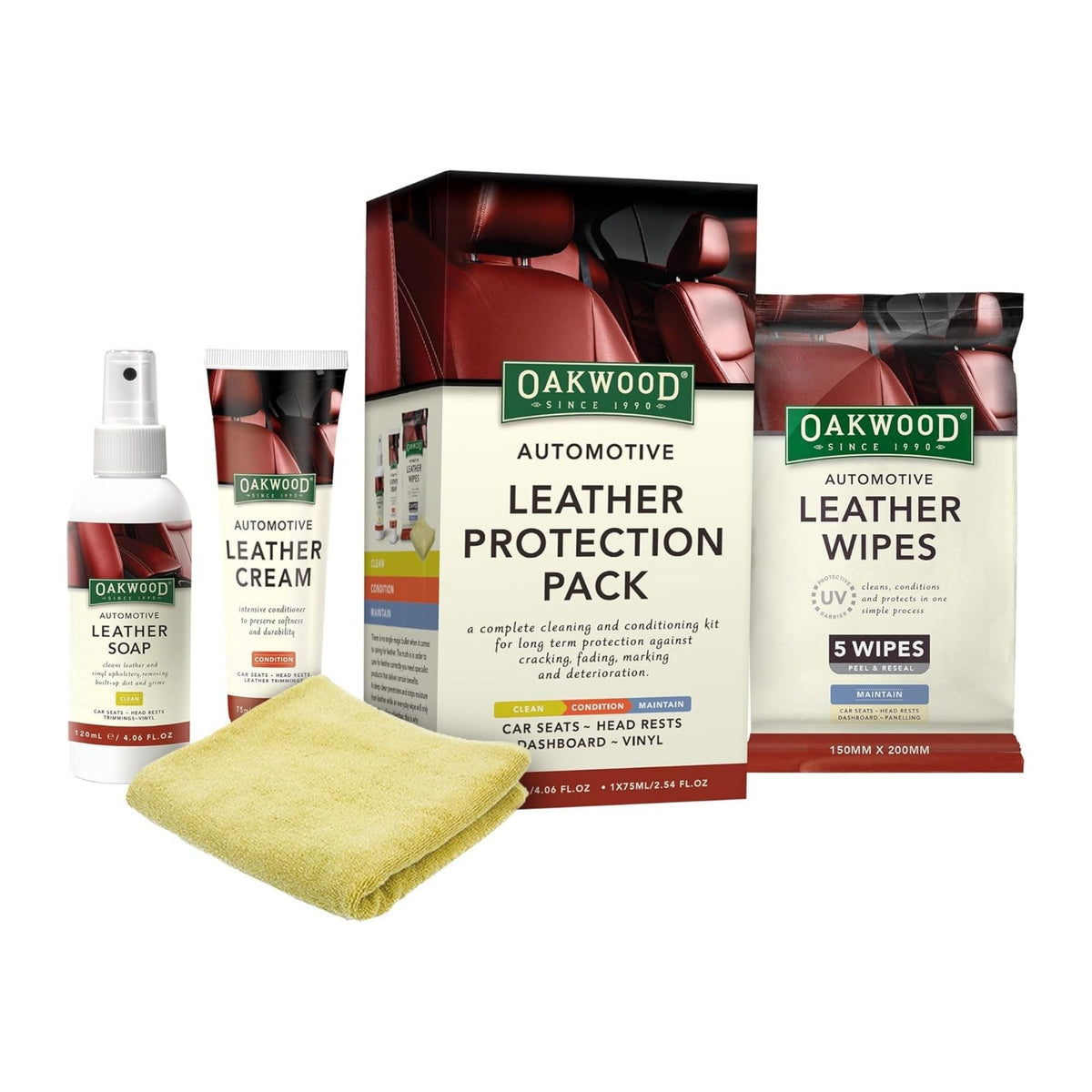 Oakwood Leather Protection 4pc Pack x2