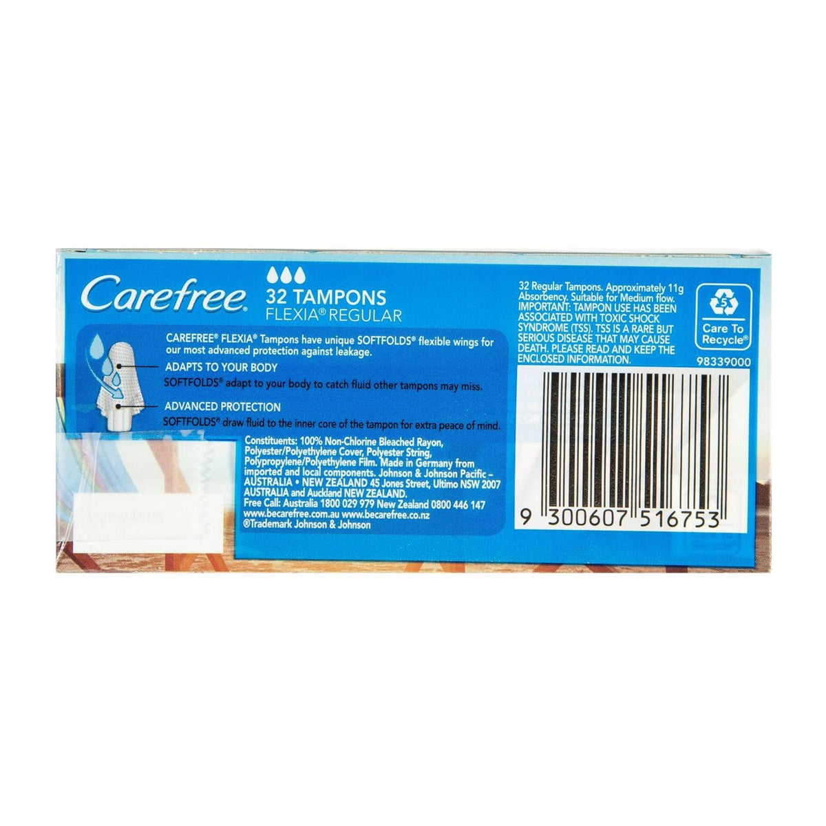 Carefree Soft Folds Regular Tampons 32pk