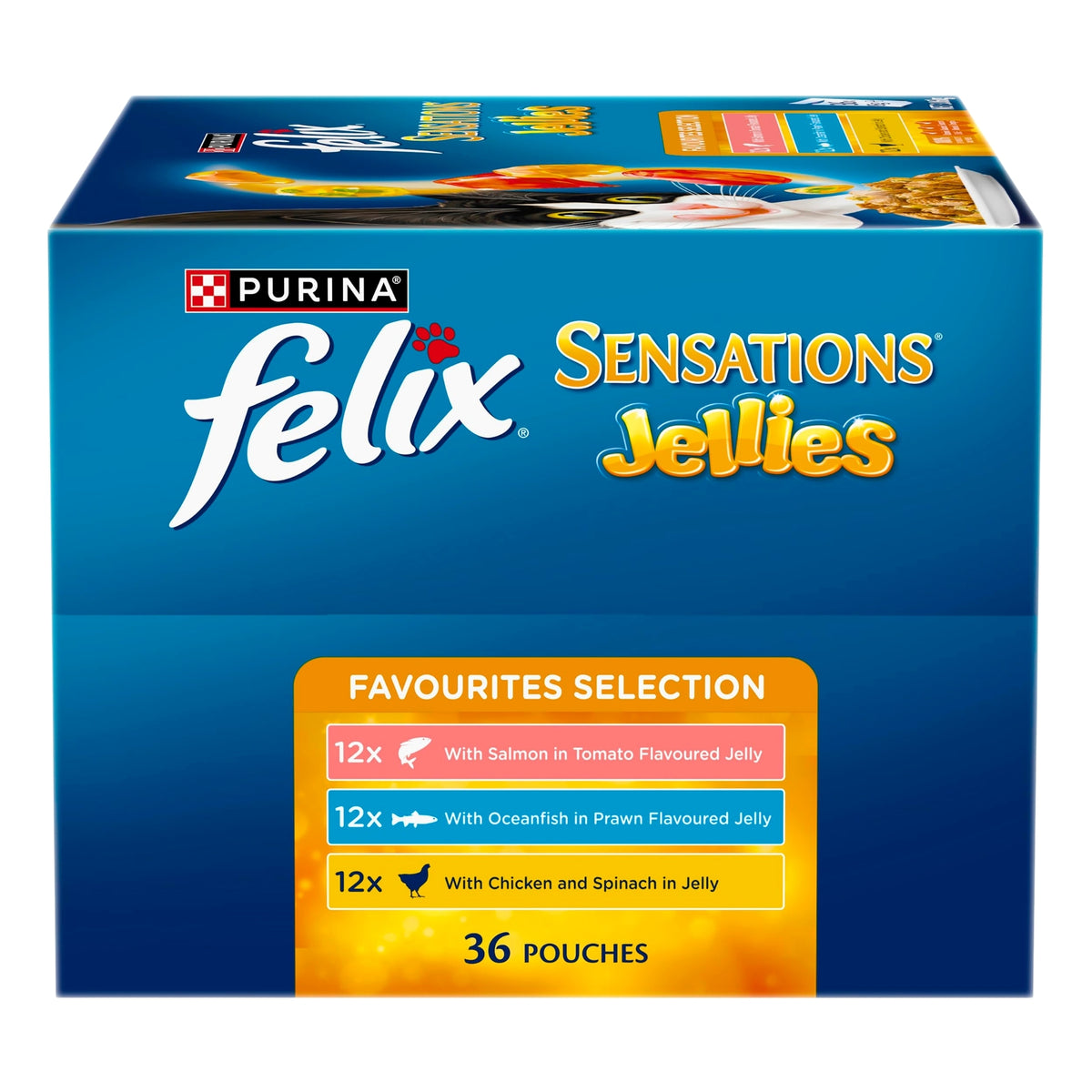 Felix Sensation Jellies Favourites Selection 36 x 85g