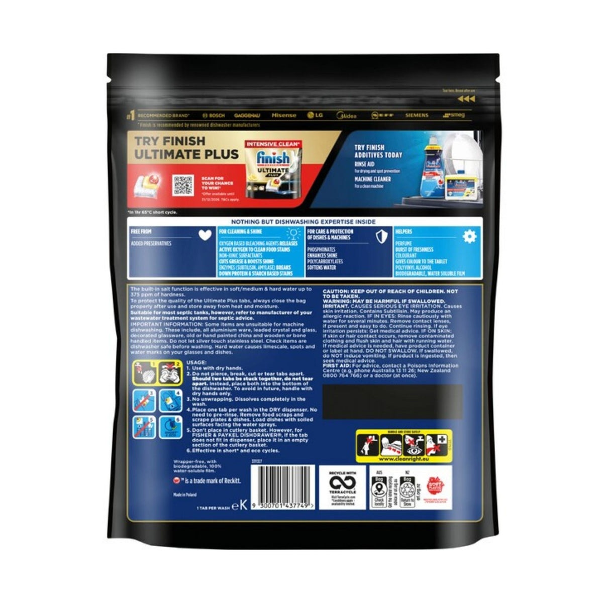 Finish Ultimate Plus x 72 Lemon Dishwasher Tablets