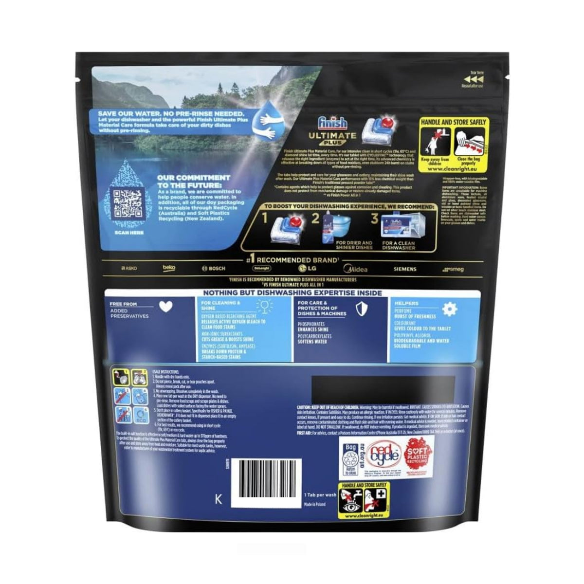 Finish Ultimate Plus Material Care x 100 Dishwasher Tablets