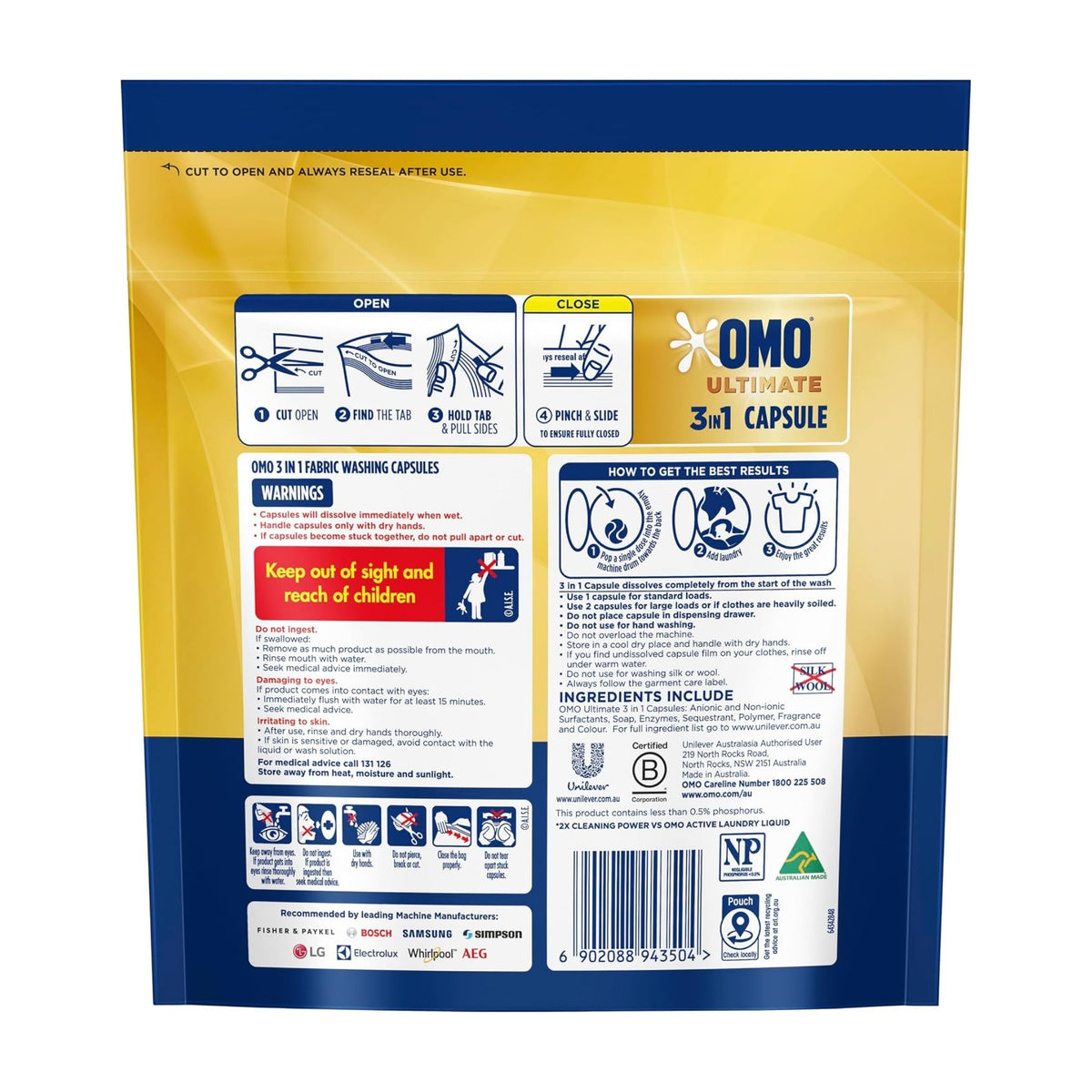 Omo Ultimate 3in1 x 17 Laundry Capsules