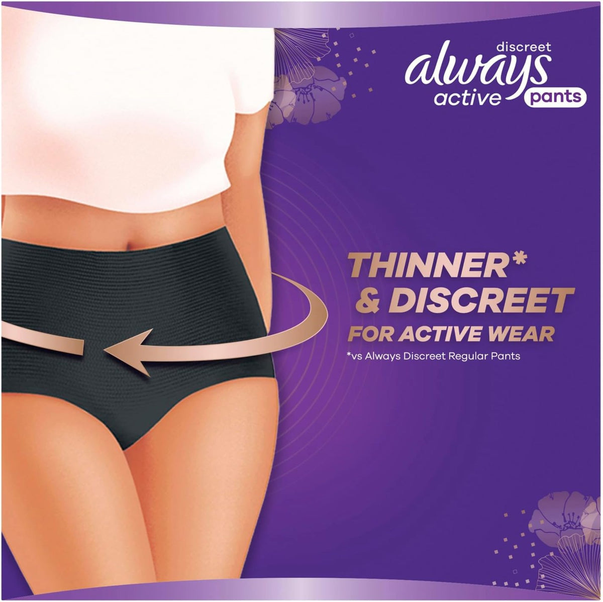 Always Discreet 5 in 1 Pants Large 16-22 95-125cm 8 Pack
