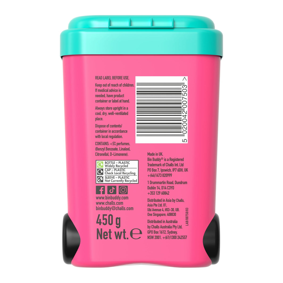 Bin Buddy Fresh Pink Grapefruit 450g Power