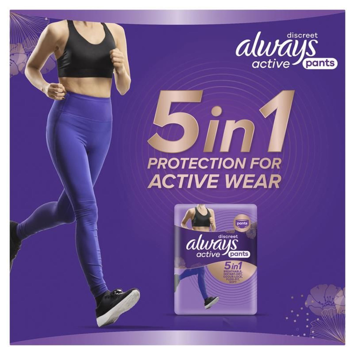 Always Discreet 5 in 1 Pants Medium 10-16 70-100cm 9 Pack x3