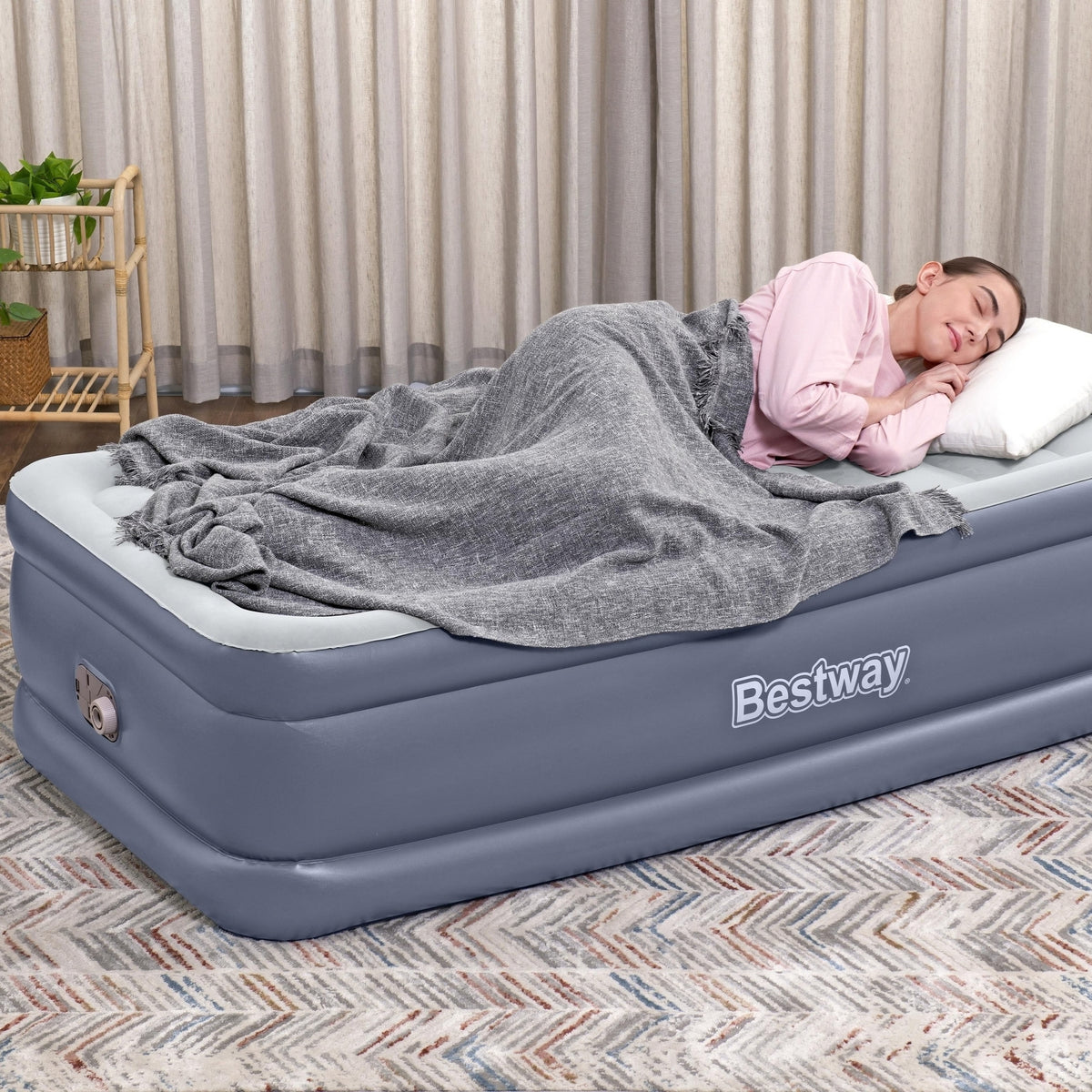 Bestway Twin Tritech Air Mattress with Built in Pump