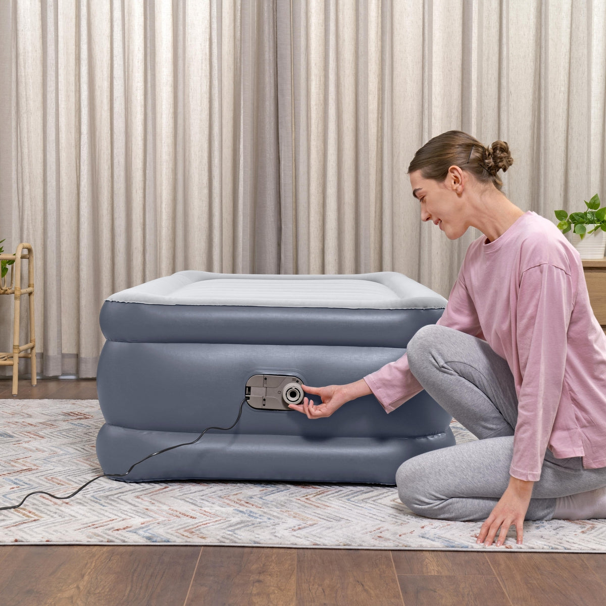 Bestway Twin Tritech Air Mattress with Built in Pump