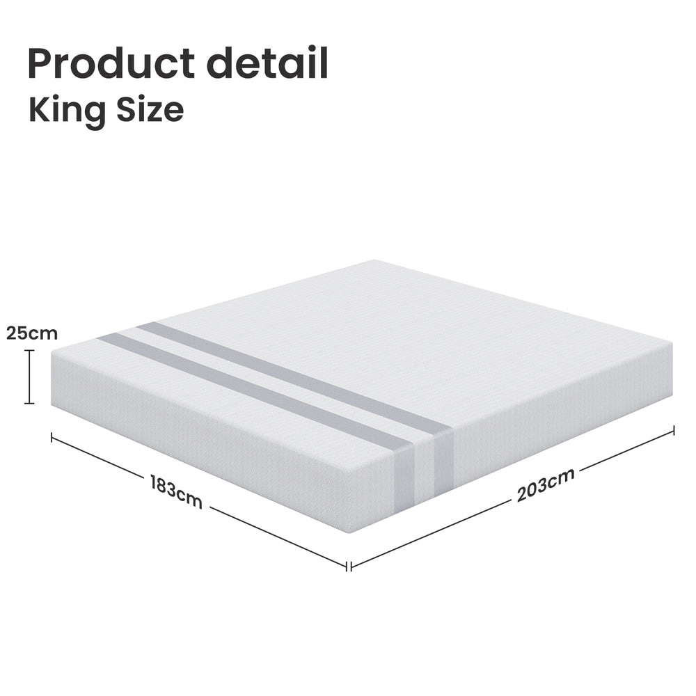 25cm mattress with bedstory king memory foam
