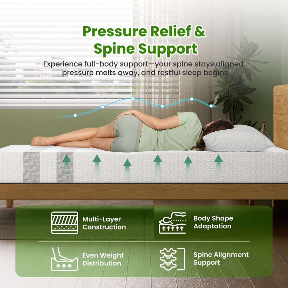 BedStory King Memory Foam Mattress 25cm Cooling Gel