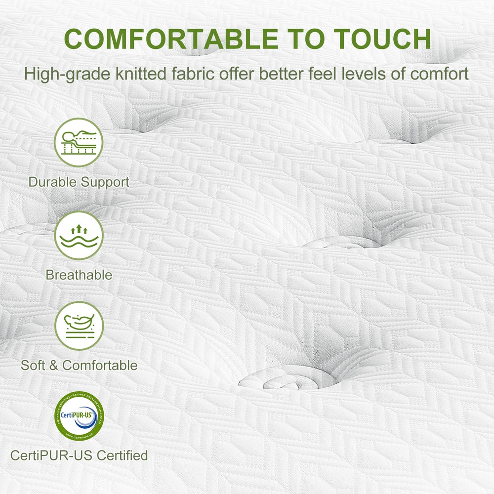 Latex Hybrid Mattress Medium Firm 5 Zone Pocket Spring Bed Pressure Relief