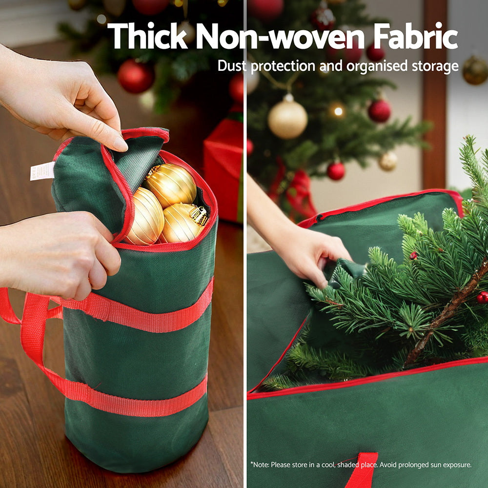 Christmas Tree Baubles Storage Bag Set for Ornaments Container Box