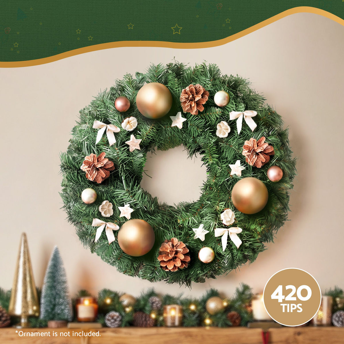 Christmas Wreath 60cm - Green