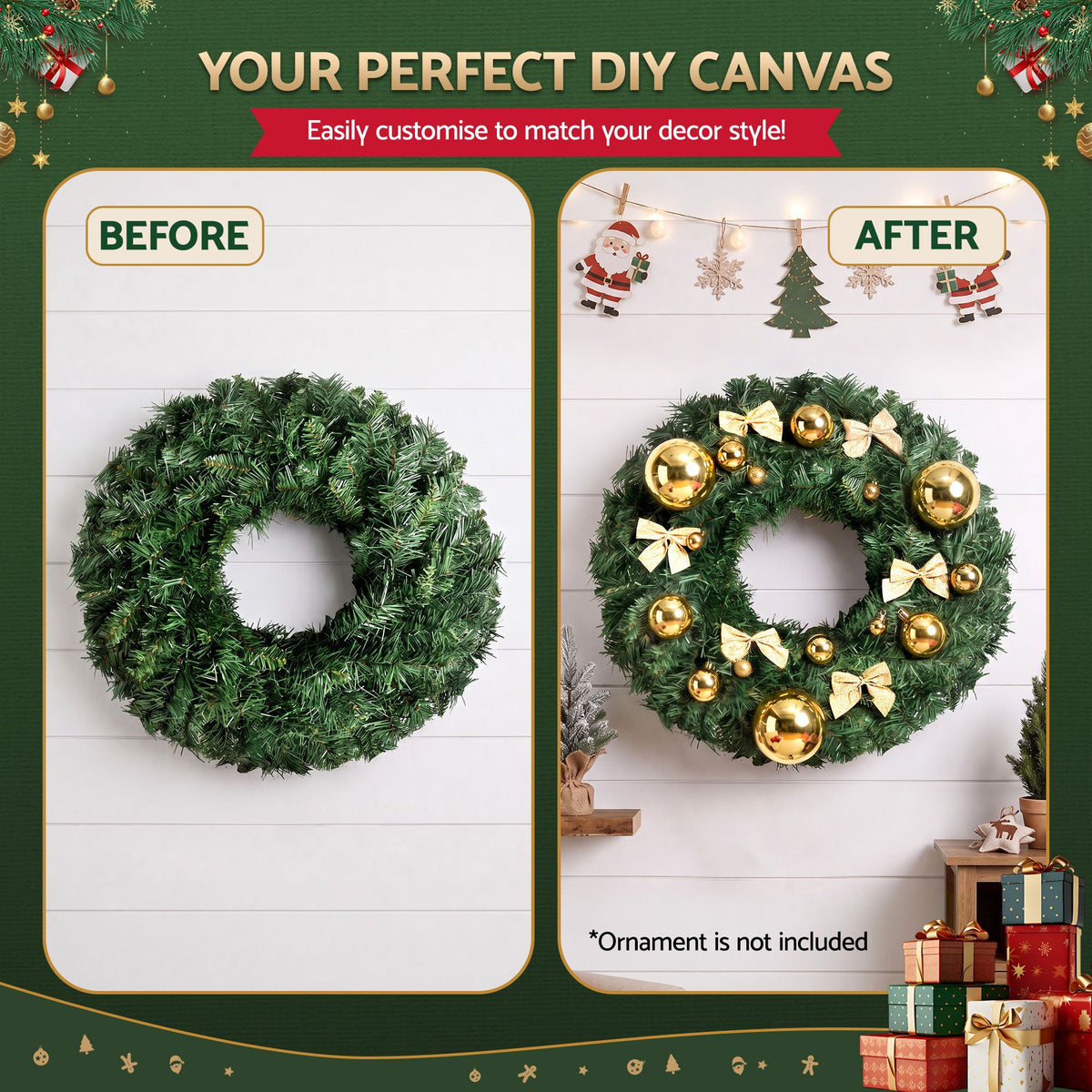 Christmas Wreath 60cm - Green