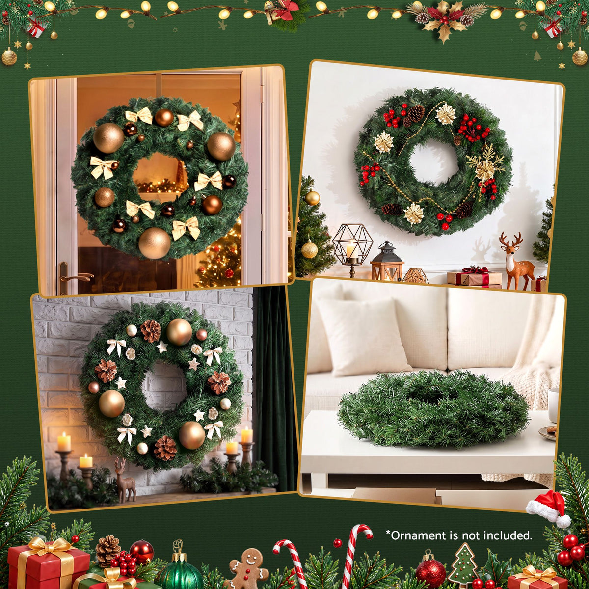 Christmas Wreath 60cm - Green