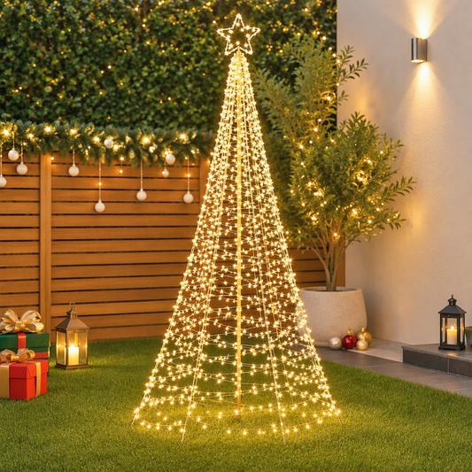 3.6M Christmas Tree 800 LED Solar Net Lights Jingle Jollys