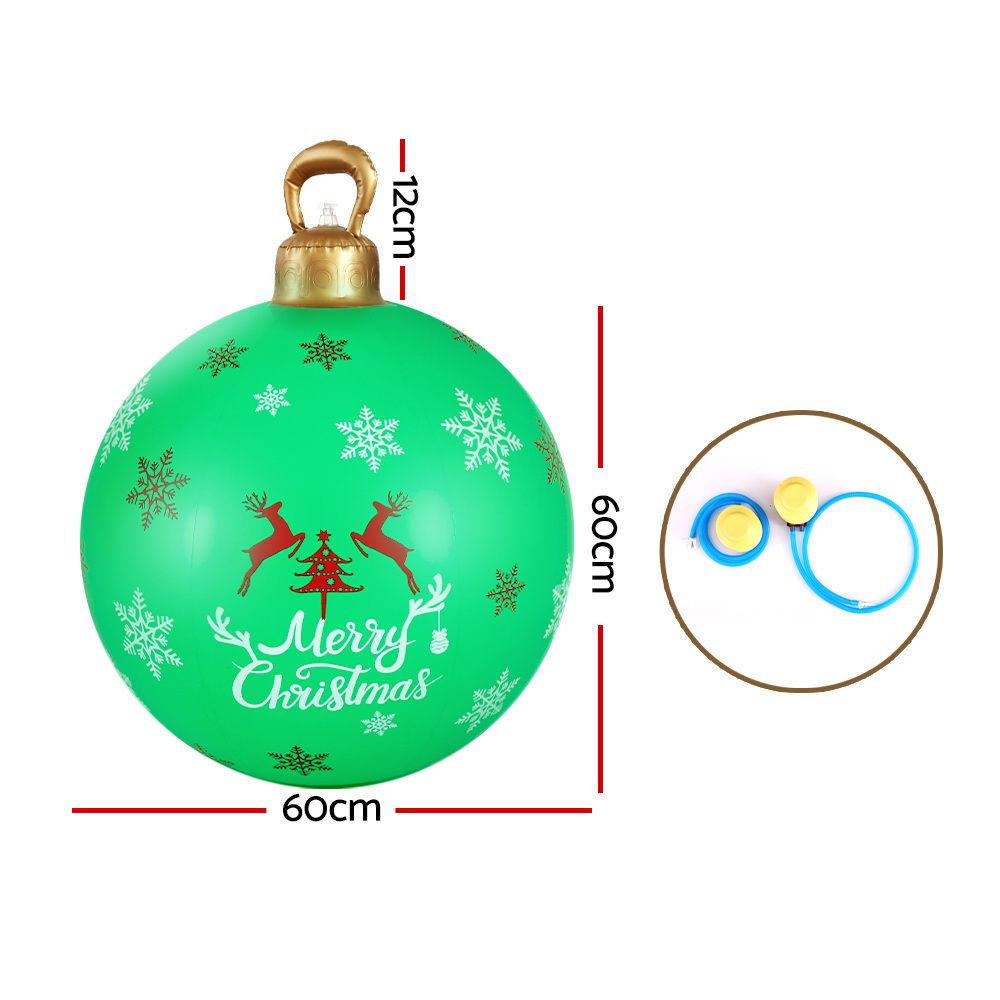 Christmas Inflatable Ball 60cm Decoration Giant Bauble - Green