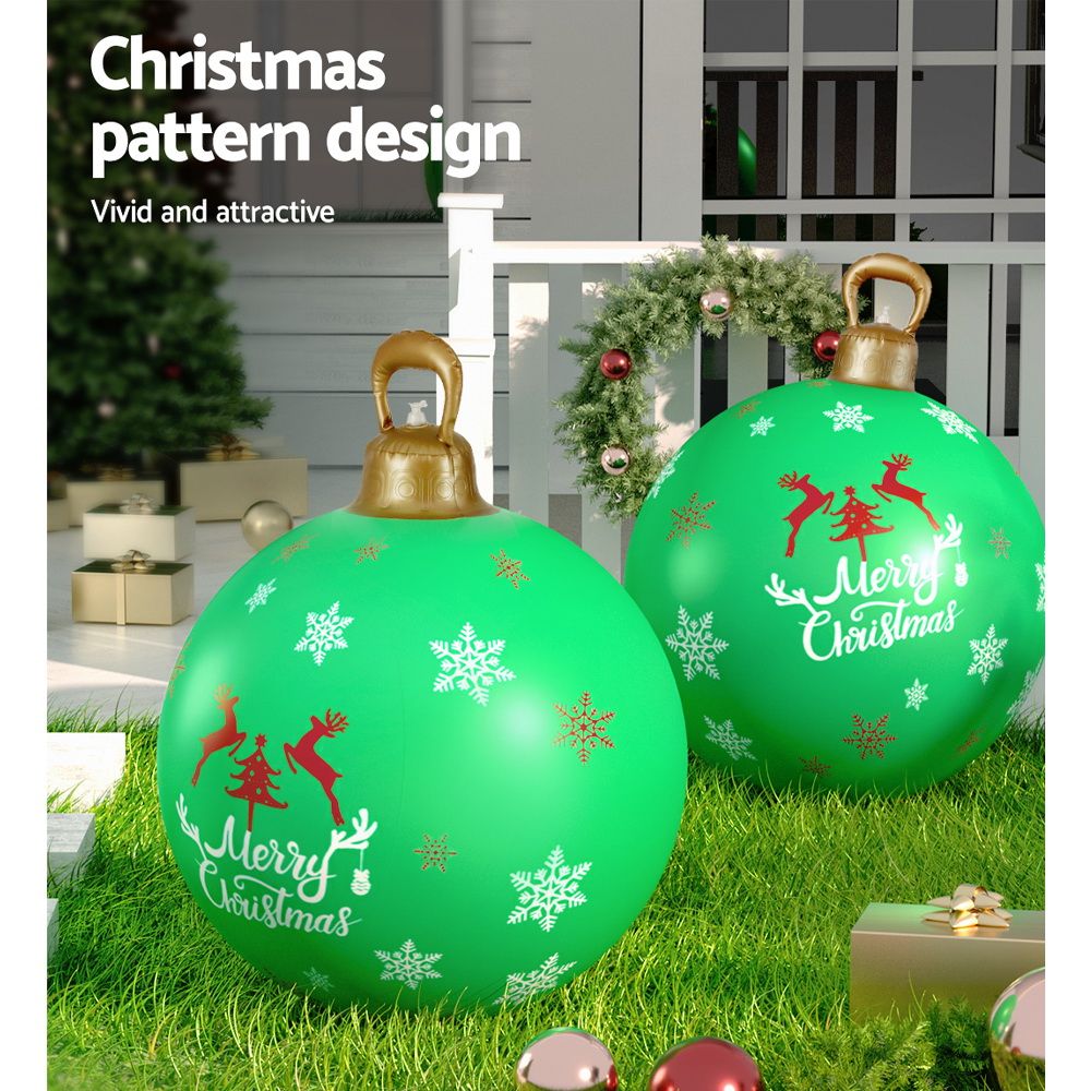 Christmas Inflatable Ball 60cm Decoration Giant Bauble - Green