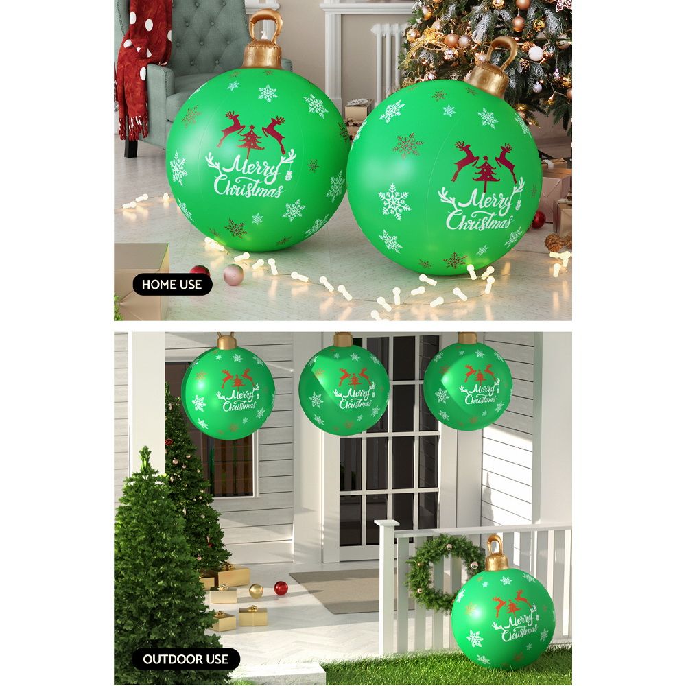 Christmas Inflatable Ball 60cm Decoration Giant Bauble - Green