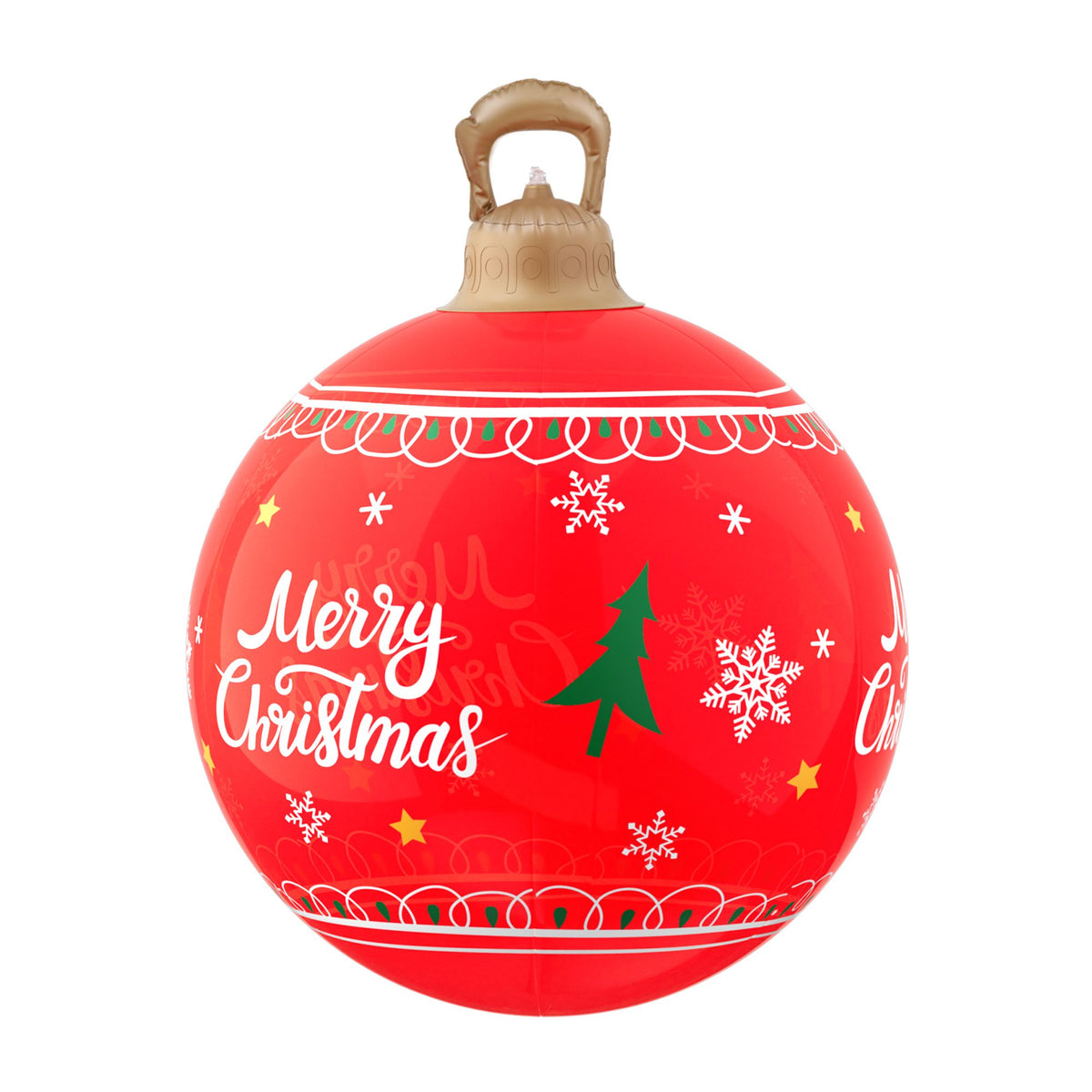 Christmas Inflatable Ball 60cm LED Illuminated Xmas Decoration - Red