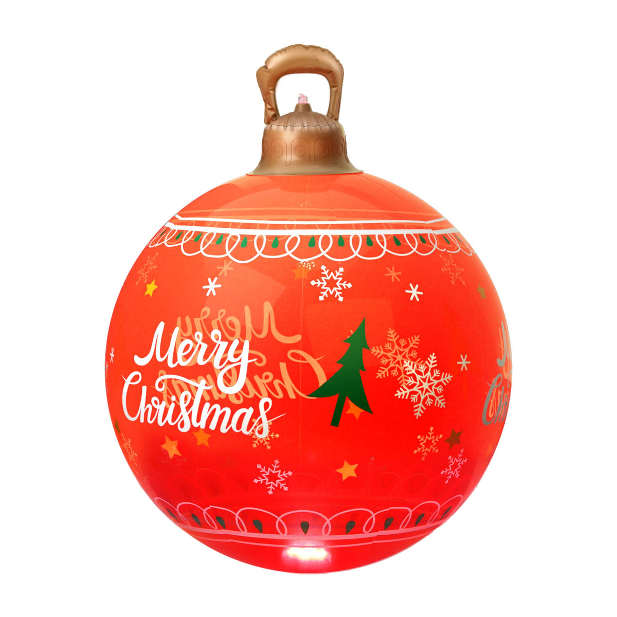 Christmas Inflatable Ball 60cm LED Illuminated Xmas Decoration - Red