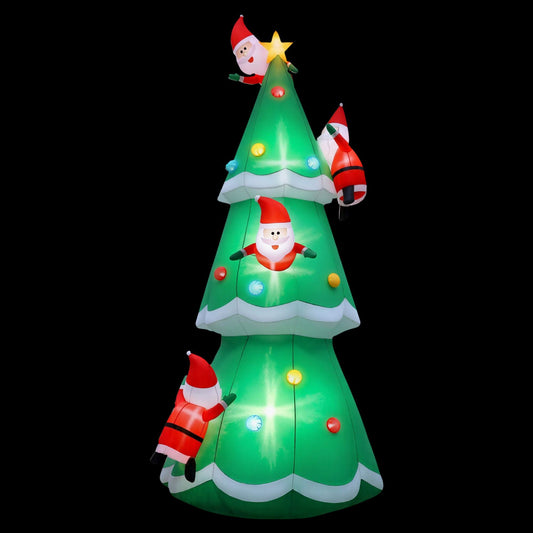 Christmas Inflatable Santa on Christmas Tree 5M Xmas Decor LED