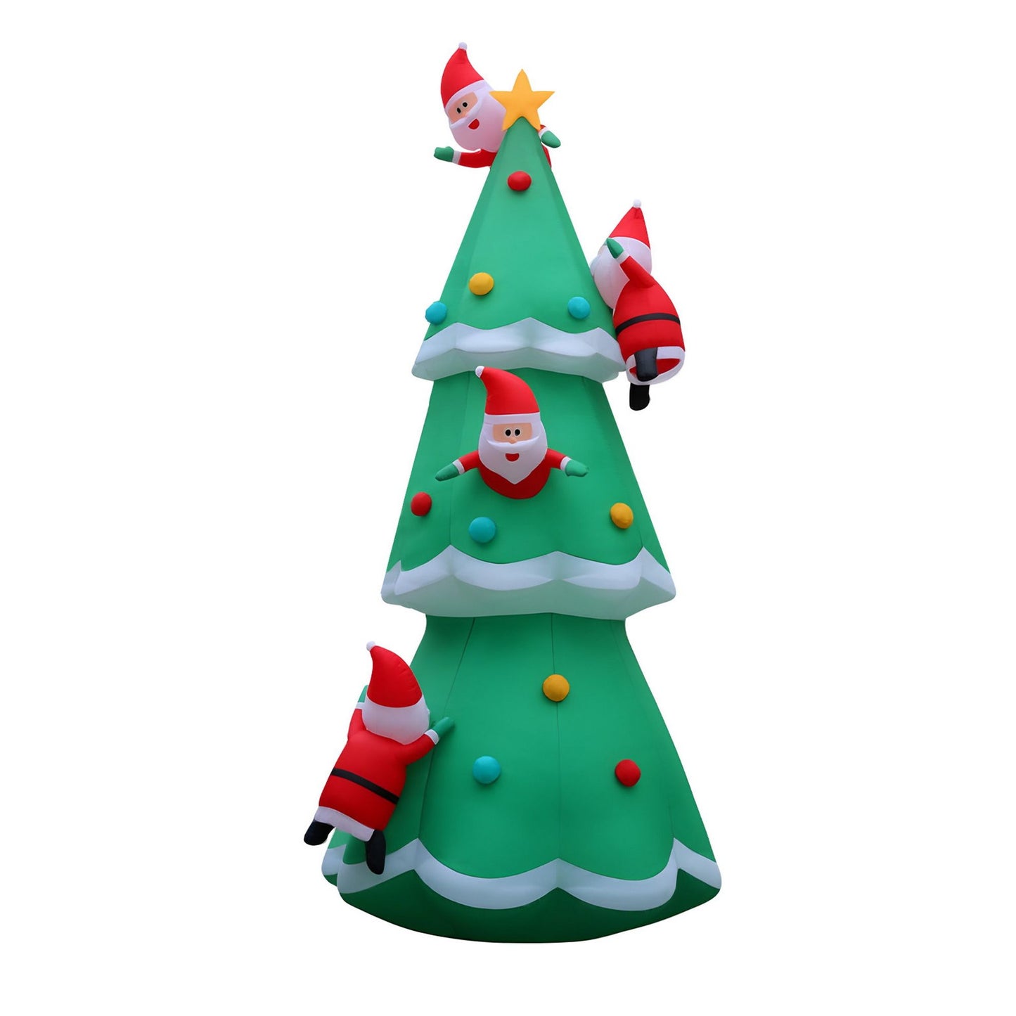 Christmas Inflatable Santa on Christmas Tree 5M Xmas Decor LED